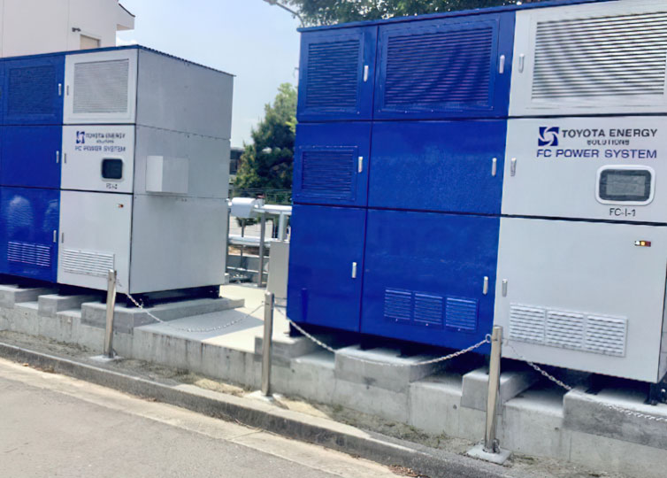 「いこいの村」に設置されている燃料電池